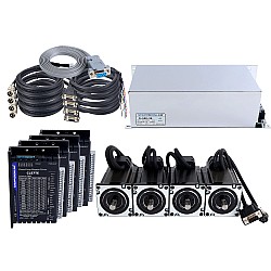Kit de motor paso a paso de lazo cerrado TES Serie 4 Ejes 3,0Nm(424,83oz.in) Nema 24 con driver CL57TE y fuente de alimentación