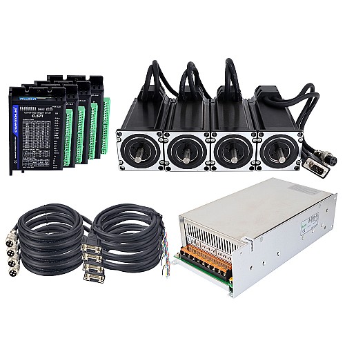 Kit de bucle cerrado Nema 23 de 4 ejes 3,0Nm(424,83oz.in) serie TS con fuente de alimentación