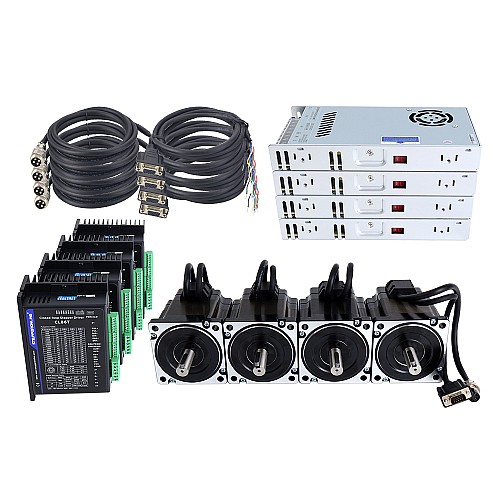 TS Series 4 Axis 4,30Nm(608,93oz.in) Nema 34 Kit de bucle cerrado con fuente de alimentación TS Series 4 Axis 4,30Nm(608,93oz.in) Nema 34 Kit de bucle cerrado con fuente de alimentación