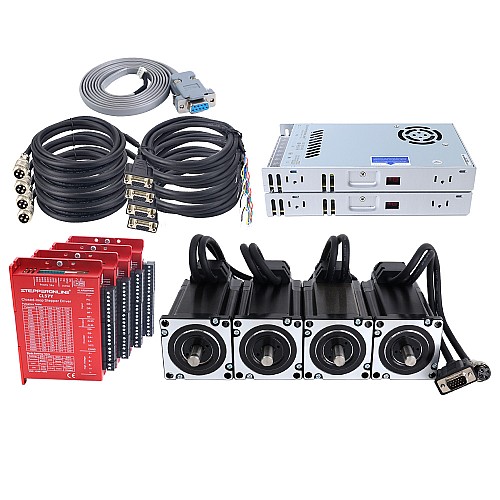 Kit de Motor Paso a Paso de Lazo Cerrado YS Series 4 Ejes V2.0 4,00Nm(566,45oz.in) Nema 24 con Fuente de Alimentación - 4-CLYS40-V20 | StepperOnline