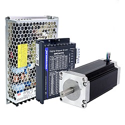 Kit CNC paso a paso de 1 eje serie TES 3,0Nm(424,83oz.in) Motor paso a paso Nema 23 y controlador DM542TE y Fuente de alimentación