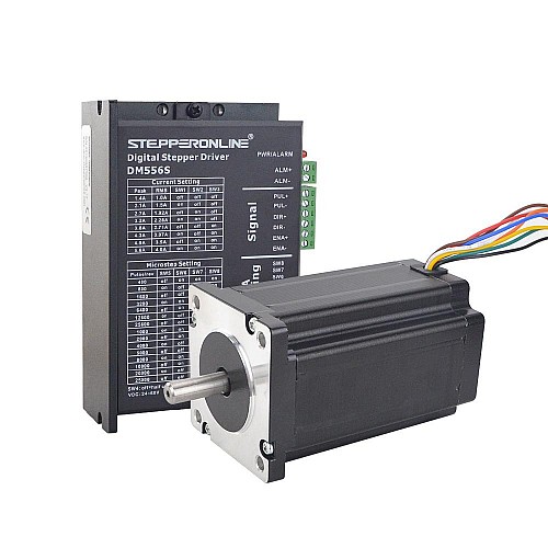 Kit CNC paso a paso de 1 eje 4 Nm (566 oz.in) Motor paso a paso Nema 24 y Driver paso a paso digital Kit CNC paso a paso de 1 eje 4 Nm (566 oz.in) Motor paso a paso Nema 24 y Driver paso a paso digital