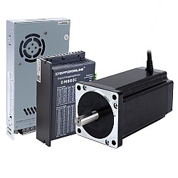 Kit CNC paso a paso de 1 eje motor paso a paso Nema 34 controlador y fuente de alimentación de 60V 12,0Nm(1699,34oz.in)