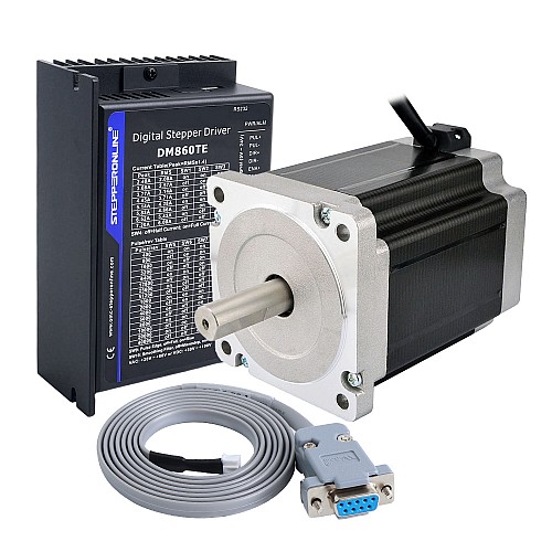 Kit CNC de motor paso a paso TES Serie 1 Eje 8,5Nm(1203,7oz.in) Motor paso a paso Nema 34 y Controlador DM860TE - 1-DM860TE-34HS46 | StepperOnline