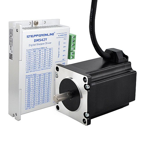 Kit CNC paso a paso de 1 eje, 1,85Nm(262,03oz.in), motor paso a paso Nema 23, eje doble de 8mm