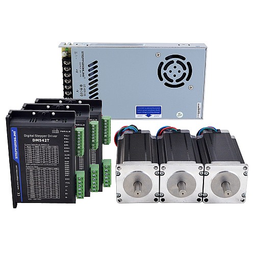 Kit de enrutador CNC de 3 ejes serie S 3.0Nm(425oz.in) Motor paso a paso Nema 23 y Driver Kit de enrutador CNC de 3 ejes serie S 3.0Nm(425oz.in) Motor paso a paso Nema 23 y Driver