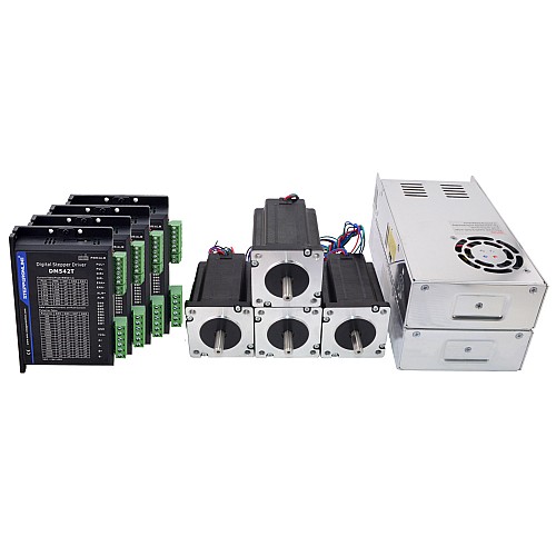 Kit de enrutador CNC de 4 ejes 3.1Nm(439oz.in) Motor pasoA paso Nema 24 y Driver Kit de enrutador CNC de 4 ejes 3.1Nm(439oz.in) Motor pasoA paso Nema 24 y Driver