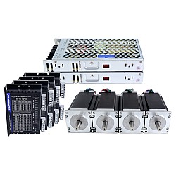 Kit CNC enrutador de 4 ejes serie TES 3,0Nm(424,83oz.in) Motor paso a paso Nema 23 y controlador DM542TE y Fuente de alimentación