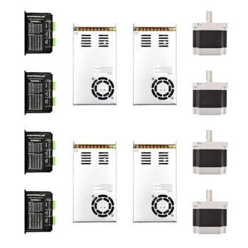 Kit de enrutador CNC de 4 ejes 4.5Nm(637oz.in) Motor paso a paso Nema 34 y Driver