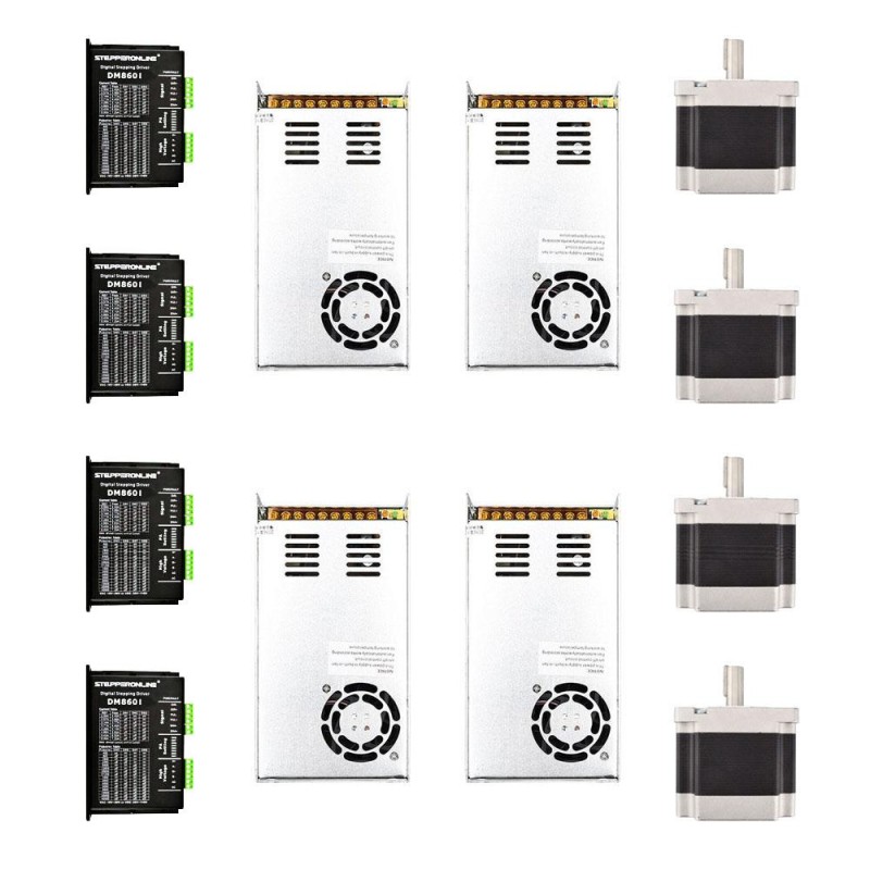 Kit de enrutador CNC de 4 ejes 4.5Nm(637oz.in) Motor paso a paso Nema 34 y Driver
