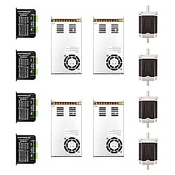 Kit de enrutador CNC de 4 ejes 8.5Nm (1204oz.in) Motor paso a paso Nema 34 y Driver