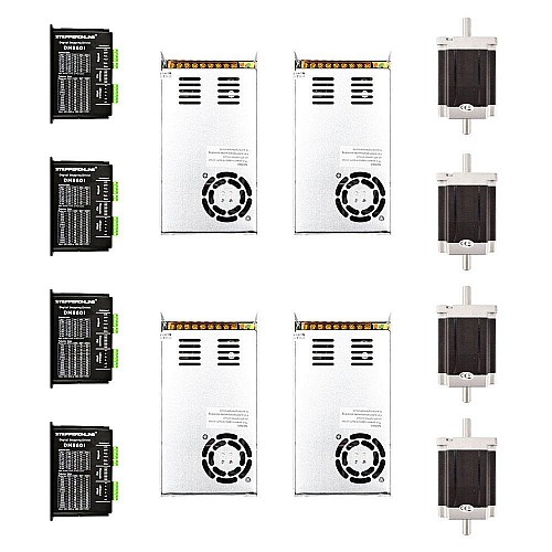 Kit de enrutador CNC de 4 ejes 8.5Nm (1204oz.in) Motor paso a paso Nema 34 y Driver