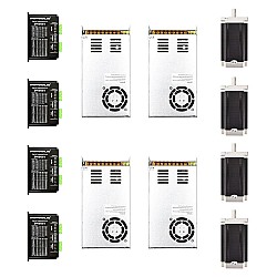 Kit de enrutador CNC de 4 ejes 13.0Nm(1841oz.in) Motor paso a paso Nema 34 y Driver