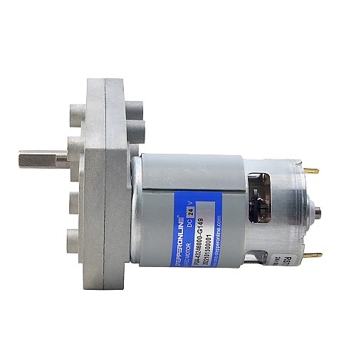 Motor de engranajes cepillado de 24V CC 100kg.cm/32RPM con caja de engranajes de dientes rectos rectangulares de 149:1 Motor de engranajes cepillado de 24V CC 100kg.cm/32RPM con caja de engranajes de dientes rectos rectangulares de 149:1