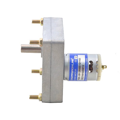 Motorreductor cepillado de 12V CC 50kg.cm/4,1RPM con caja de cambios de dientes rectos rectangular 1105:1 Motorreductor cepillado de 12V CC 50kg.cm/4,1RPM con caja de cambios de dientes rectos rectangular 1105:1