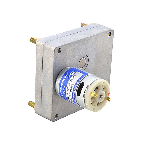 Motorreductor cepillado de 12V CC 50kg.cm/4,1RPM con caja de cambios de dientes rectos rectangular 1105:1 Motorreductor cepillado de 12V CC 50kg.cm/4,1RPM con caja de cambios de dientes rectos rectangular 1105:1