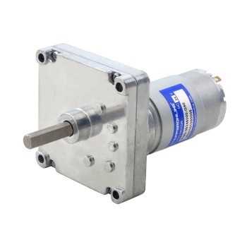 Motorreductor cepillado de 24V CC 20kg.cm/55RPM con caja de cambios de dientes rectos rectangular 90:1