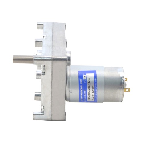 Motor de engranajes cepillado de 12V CC 100kg.cm/3,3RPM con caja de engranajes de dientes rectos rectangulares de 1269:1