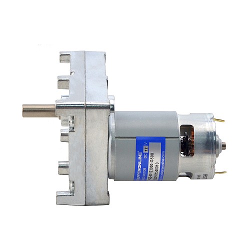 Motorreductor cepillado de 12V CC 100kg.cm/4RPM con caja de cambios de dientes rectos rectangulares 590:1 Motorreductor cepillado de 12V CC 100kg.cm/4RPM con caja de cambios de dientes rectos rectangulares 590:1