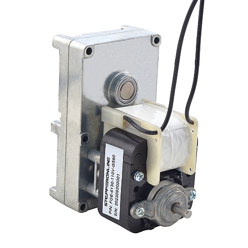 Motorreductor cepillado de 110V CA 100kg.cm/5,5RPM con caja de cambios de dientes rectos rectangular 590:1