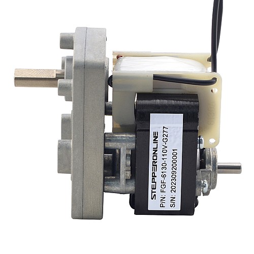 Motor de engranajes cepillado de 110V CA 40kg.cm/8RPM con caja de engranajes de dientes rectos rectangulares de 277:1