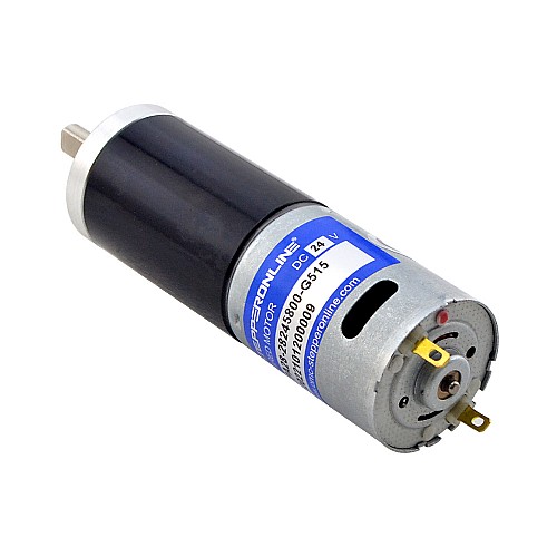 Brushed 24V DC Gear Motor 16Kg.cm/8.9RPM w/ 515:1 Planetary Gearbox