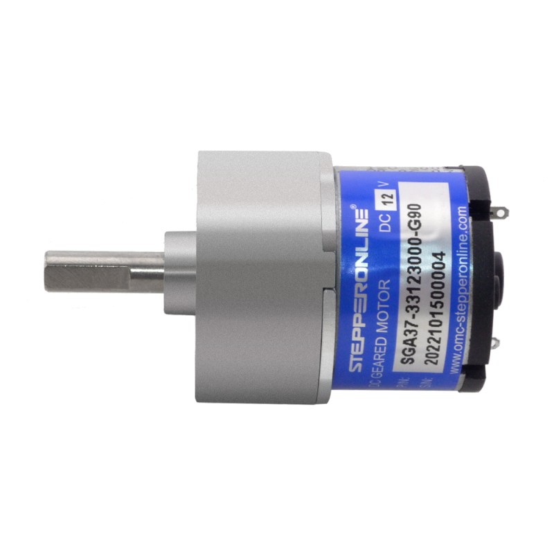 CN en oferta - Motor de engranaje cepillado de 12V CC, caja de engranajes rectos 90:1 de 2kg.cm/24RPM - CN-SGA37-33123000-G90 | StepperOnline
