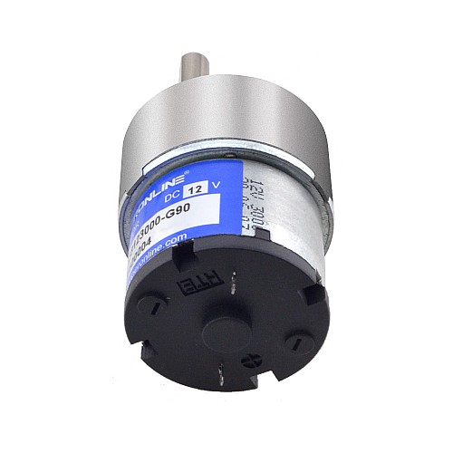 Motor de engranaje cepillado de 12V CC, caja de engranajes rectos 90:1 de 2kg.cm/24RPM Motor de engranaje cepillado de 12V CC, caja de engranajes rectos 90:1 de 2kg.cm/24RPM