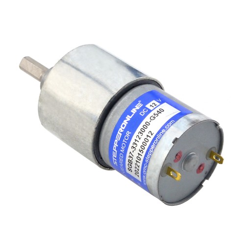 Motor de engranajes cepillado de 12V CC 12kg.cm/4,4RPM con caja de engranajes rectos de 540:1 Motor de engranajes cepillado de 12V CC 12kg.cm/4,4RPM con caja de engranajes rectos de 540:1