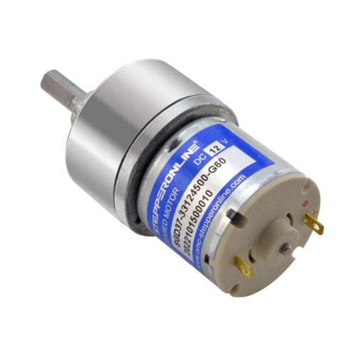 Motor de engranajes cepillado de 12V CC 4kg.cm/50RPM con caja de engranajes rectos 60:1 Motor de engranajes cepillado de 12V CC 4kg.cm/50RPM con caja de engranajes rectos 60:1