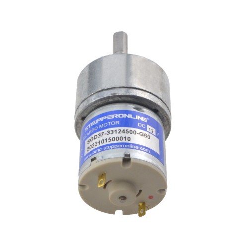 Motor de engranajes cepillado de 12V CC 4kg.cm/50RPM con caja de engranajes rectos 60:1 Motor de engranajes cepillado de 12V CC 4kg.cm/50RPM con caja de engranajes rectos 60:1