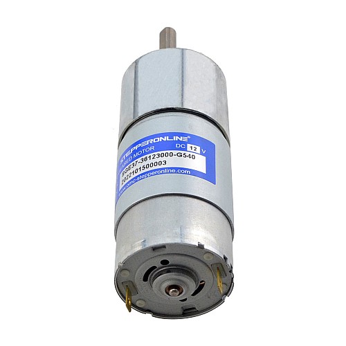 Motor de engranajes cepillado de 12V CC 50kg.cm/4,2RPM con caja de engranajes rectos 540:1 Motor de engranajes cepillado de 12V CC 50kg.cm/4,2RPM con caja de engranajes rectos 540:1