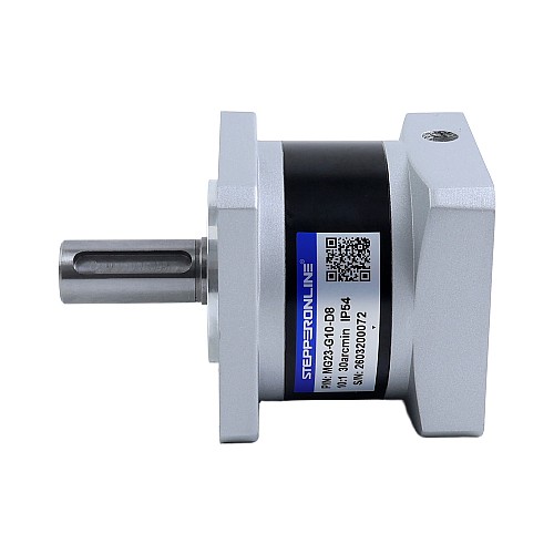 Reductor planetario de la Relación de transmisión 10:1 Retroceso 30arc-min para eje de 8mm Nema 23 Motor