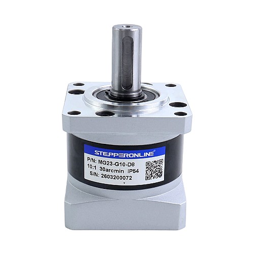 Reductor planetario de la Relación de transmisión 10:1 Retroceso 30arc-min para eje de 8mm Nema 23 Motor