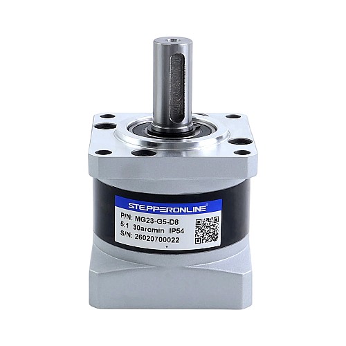Caja de cambios la serie MG Relación de engranajes 5:1 Contragolpe 30arc-min para eje de 8 mm Nema 23 Motor paso a paso