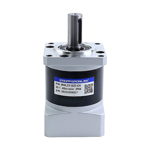 Relación de engranajes caja de engranajes planetarios serie MGL 20:1 45arc-min para eje de 8mm Motor Nema 23 estándar