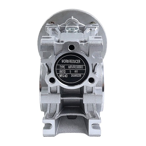 Caja de engranajes de tornillo sin fin MRVR030 relación 80:1 Ratio eje de entrada de Φ9mm con brida 56B14