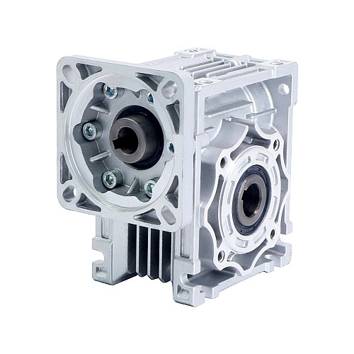 50:1 Caja de engranajes helicoidales NMRV40 14mm Diámetro del eje de entrada - NMRV40-G50-D14 | StepperOnline