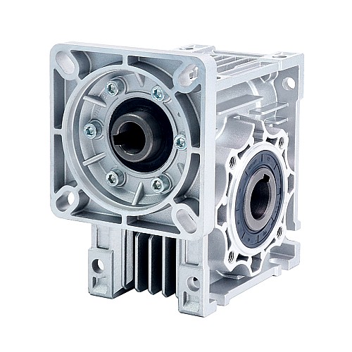 15:1 Caja de engranajes helicoidales NMRV50 19mm Diámetro del eje de entrada - NMRV50-G15-D19 | StepperOnline