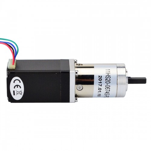 Motor paso a paso Nema 11 Bipolar L=51mm 0,67A con relación de transmisión 100:1 Reductor planetario