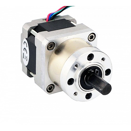Motor pasoA paso Nema 16 Bipolar L=33mm con relación de transmisión 5:1 Reductor planetario