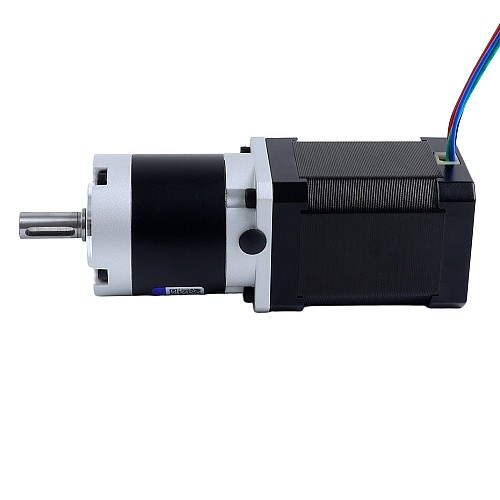 Motor paso a paso Nema 17 bipolar L=60mm w/ con caja de cambios planetaria serie MG relación de reducción 100:1 - 17HS24-2104S-MG100 | StepperOnline