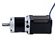 Motor paso a paso Nema 17 bipolar L=60mm w/ con caja de cambios planetaria serie MG relación de reducción 100:1 - 17HS24-2104S-MG100 | StepperOnline