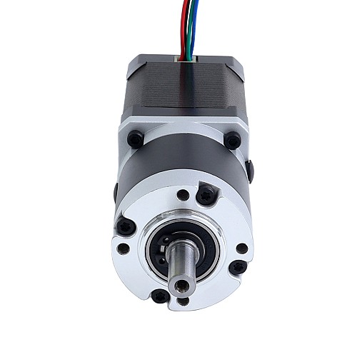 Motor paso a paso Nema 17 bipolar L=60mm w/ con caja de cambios planetaria serie MG relación de reducción 100:1 - 17HS24-2104S-MG100 | StepperOnline