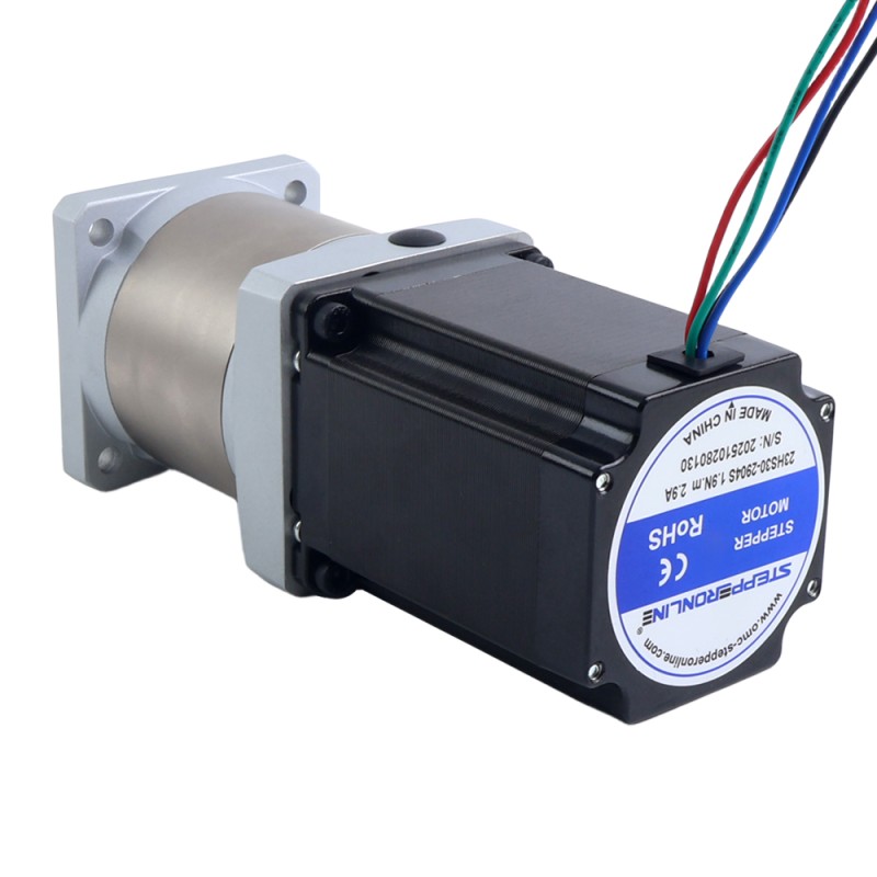 Motor paso a paso Nema 23 bipolar L=76,5mm con caja de cambios planetaria serie EG relación de reducción 50:1 - 23HS30-2904S-EGS50 | StepperOnline
