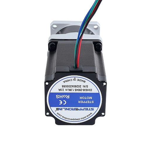 Motor paso a paso Nema 23 L=76.5mm Relación de transmisión 4:1 Reductor planetario de la serie MG - 23HS30-2904S-MG4 | StepperOnline