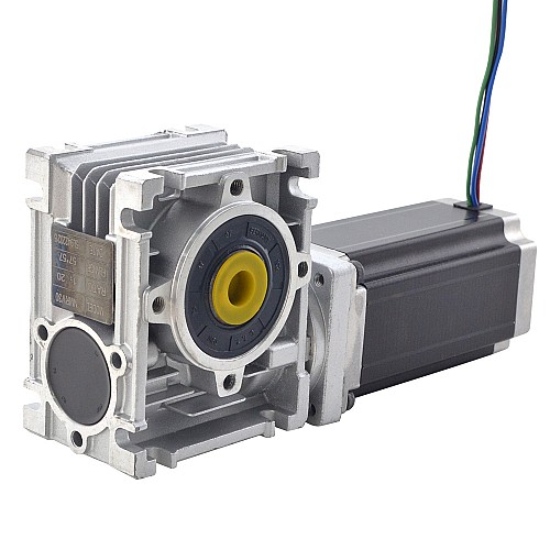 Motor Nema 23 L=113mm Relación de transmisión 20:1 Caja de engranajes helicoidales NMRV30 Motor Nema 23 L=113mm Relación de transmisión 20:1 Caja de engranajes helicoidales NMRV30
