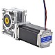 Motor Nema 23 L=113mm Relación de transmisión 20:1 Caja de engranajes helicoidales NMRV30 Motor Nema 23 L=113mm Relación de transmisión 20:1 Caja de engranajes helicoidales NMRV30