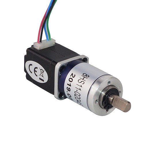 Motor pasoA paso Nema 8 Bipolar L=28mm con relación de transmisión 90:1 Reductor planetario Motor pasoA paso Nema 8 Bipolar L=28mm con relación de transmisión 90:1 Reductor planetario