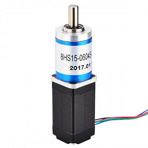 Motor pasoA paso Nema 8 Bipolar L=38mm con relación de transmisión 64:1 Reductor planetario Motor pasoA paso Nema 8 Bipolar L=38mm con relación de transmisión 64:1 Reductor planetario